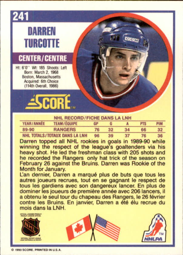 B3558- 1990-91 Score Canadian Hockey Card #s 1-246 -You Pick- 15+ FREE US SHIP - Picture 450 of 460