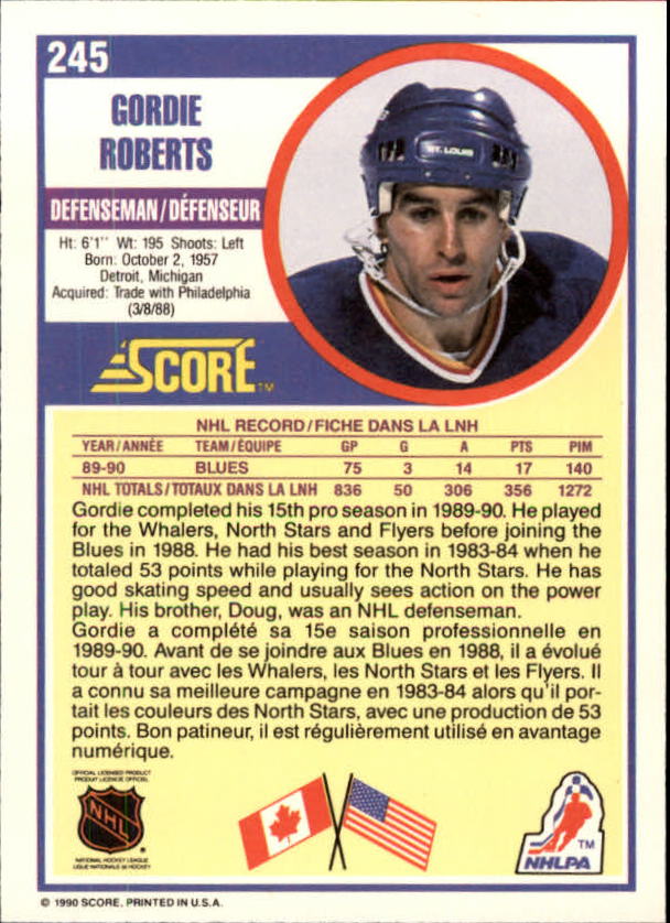 B3558- 1990-91 Score Canadian Hockey Card #s 1-246 -You Pick- 15+ FREE US SHIP - Picture 458 of 460