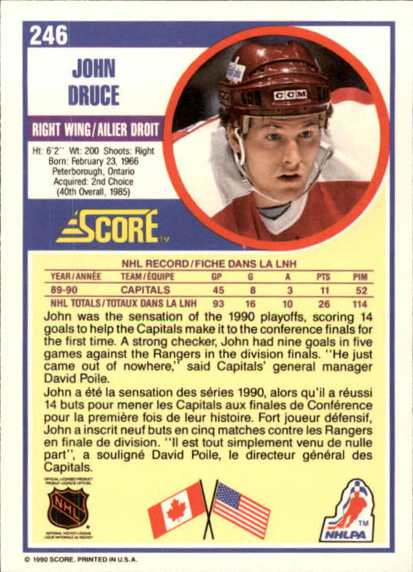 B3558- 1990-91 Score Canadian Hockey Card #s 1-246 -You Pick- 15+ FREE US SHIP - Picture 460 of 460