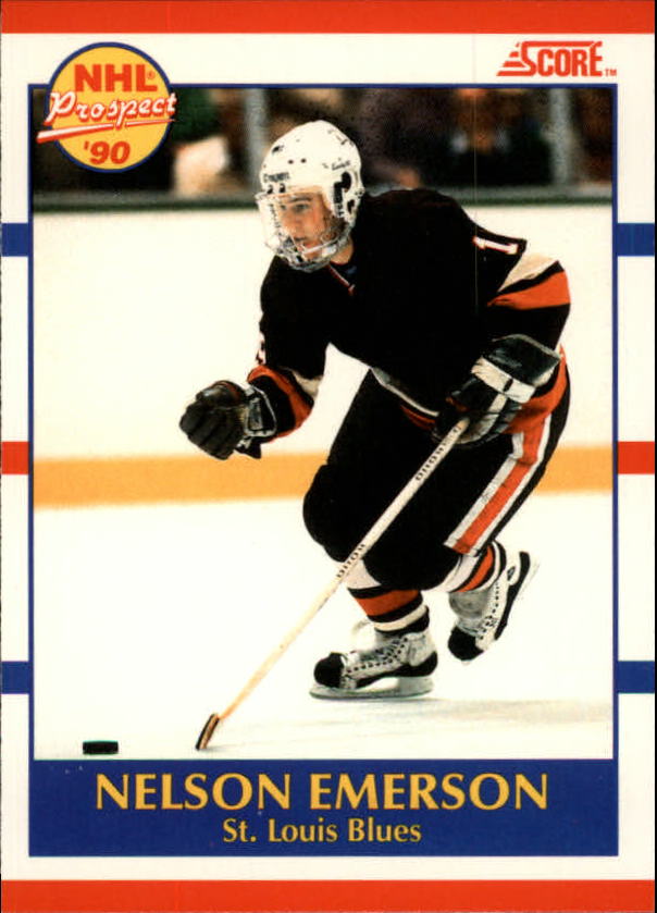 1990-91 Score Canadian #383 Nelson Emerson RC