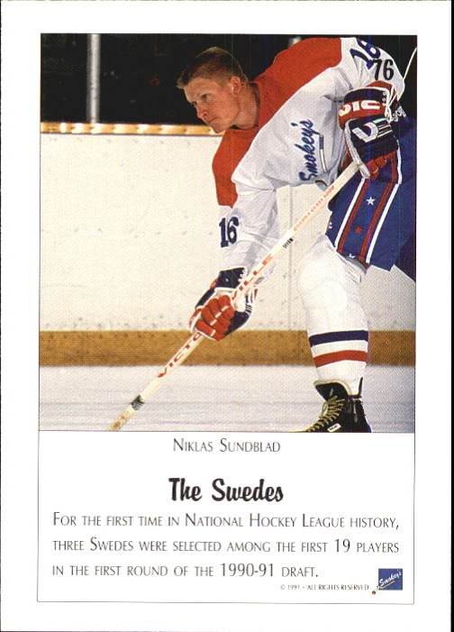 1991 Ultimate Draft #76 The Swedes/Markus Naslund/Peter Forsberg back image