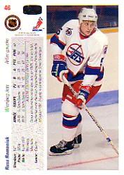 1991-92 Upper Deck French #46 Russ Romaniuk RC back image