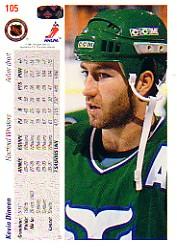 1991-92 Upper Deck French #105 Kevin Dineen back image