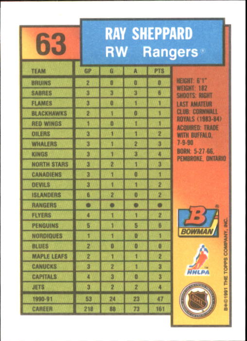 A8286- 1991-92 Bowman Hockey Cards 1-250 +Rookies -You Pick- 15+ FREE US SHIP - Picture 127 of 483