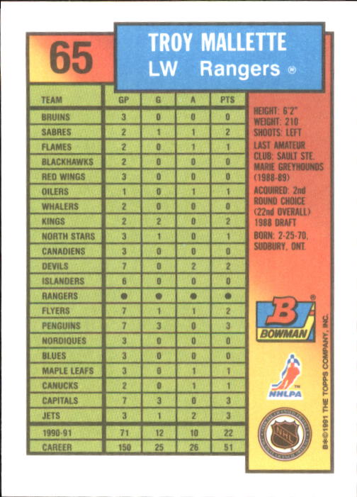 A8286- 1991-92 Bowman Hockey Cards 1-250 +Rookies -You Pick- 15+ FREE US SHIP - Picture 131 of 483