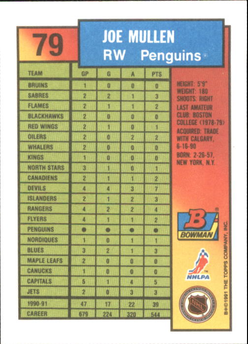 A8286- 1991-92 Bowman Hockey Cards 1-250 +Rookies -You Pick- 15+ FREE US SHIP - Picture 159 of 483