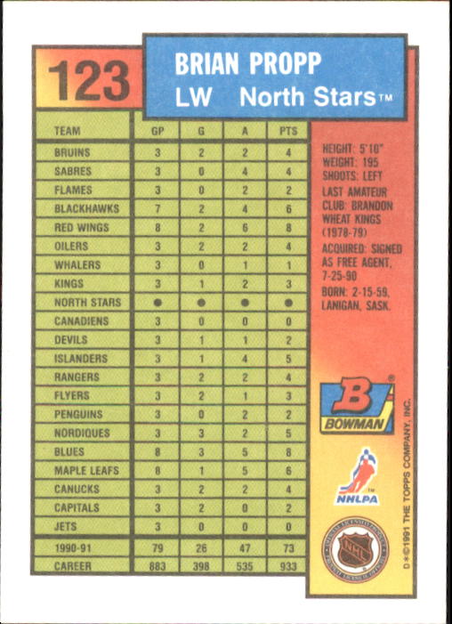 A8286- 1991-92 Bowman Hockey Cards 1-250 +Rookies -You Pick- 15+ FREE US SHIP - Picture 239 of 483
