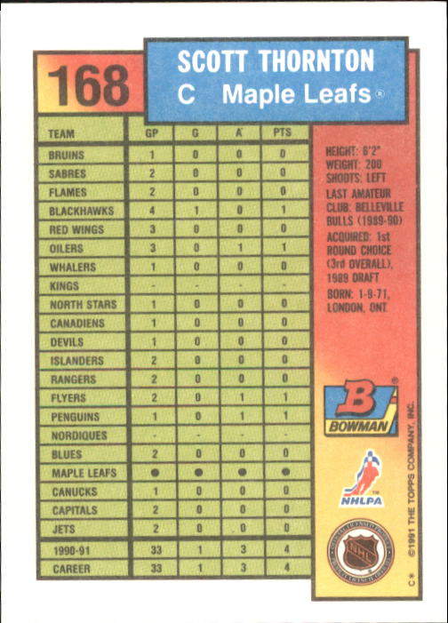 A8286- 1991-92 Bowman Hockey Cards 1-250 +Rookies -You Pick- 15+ FREE US SHIP - Picture 327 of 483