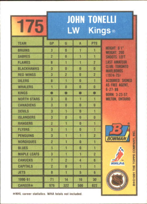 A8286- 1991-92 Bowman Hockey Cards 1-250 +Rookies -You Pick- 15+ FREE US SHIP - Picture 337 of 483
