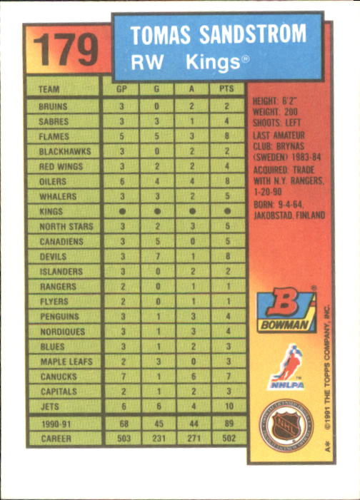 A8286- 1991-92 Bowman Hockey Cards 1-250 +Rookies -You Pick- 15+ FREE US SHIP - Picture 343 of 483