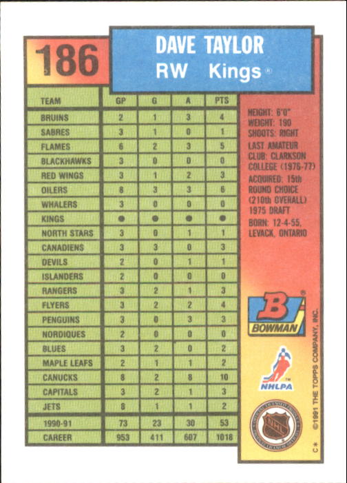A8286- 1991-92 Bowman Hockey Cards 1-250 +Rookies -You Pick- 15+ FREE US SHIP - Picture 357 of 483