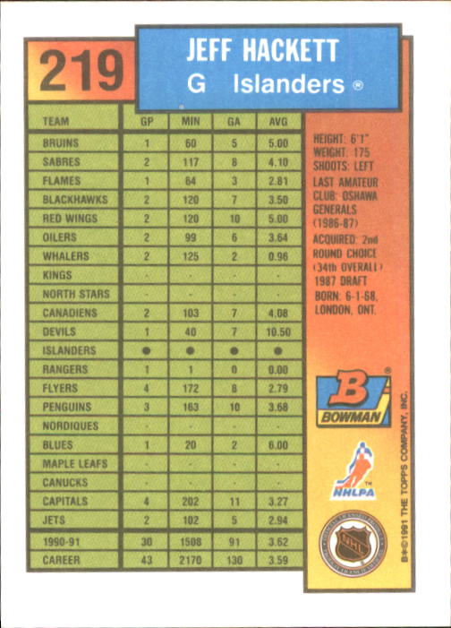 A8286- 1991-92 Bowman Hockey Cards 1-250 +Rookies -You Pick- 15+ FREE US SHIP - Picture 421 of 483