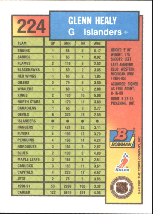A8286- 1991-92 Bowman Hockey Cards 1-250 +Rookies -You Pick- 15+ FREE US SHIP - Picture 431 of 483