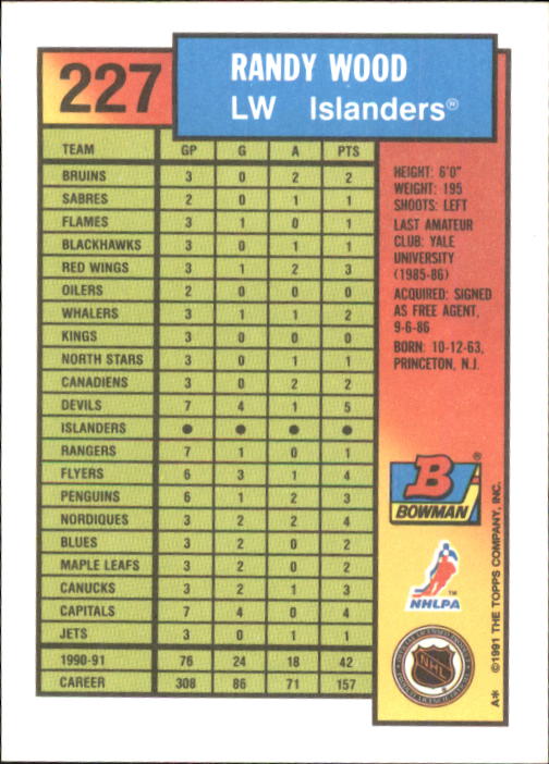 A8286- 1991-92 Bowman Hockey Cards 1-250 +Rookies -You Pick- 15+ FREE US SHIP - Picture 437 of 483