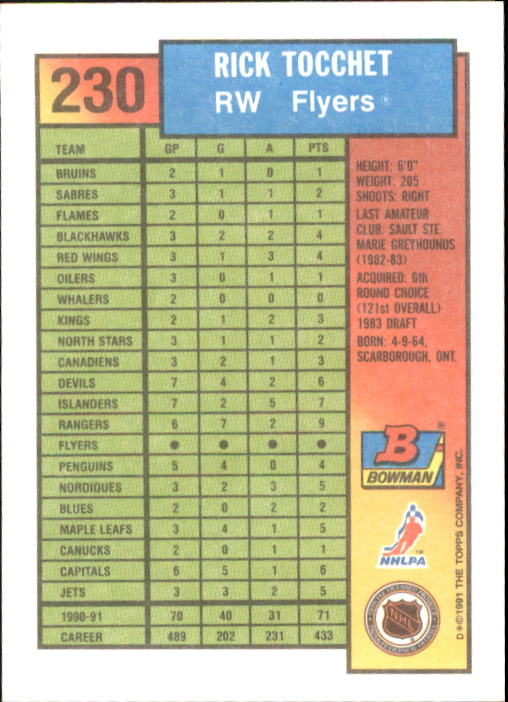 A8286- 1991-92 Bowman Hockey Cards 1-250 +Rookies -You Pick- 15+ FREE US SHIP - Picture 443 of 483