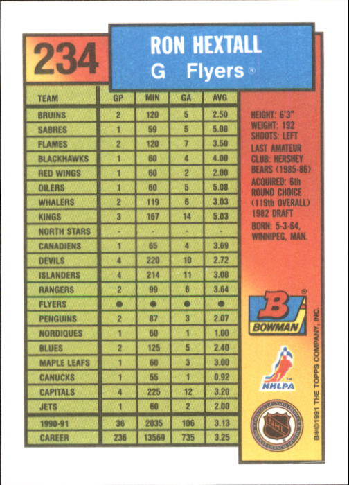 A8286- 1991-92 Bowman Hockey Cards 1-250 +Rookies -You Pick- 15+ FREE US SHIP - Picture 451 of 483