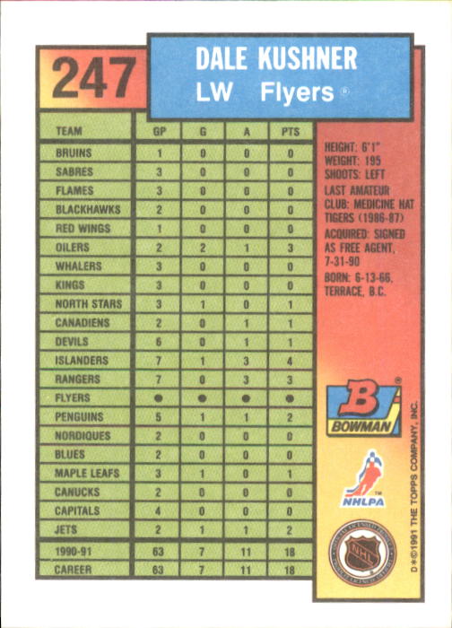 A8286- 1991-92 Bowman Hockey Cards 1-250 +Rookies -You Pick- 15+ FREE US SHIP - Picture 477 of 483