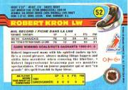 1991-92 O-Pee-Chee #52 Robert Kron back image