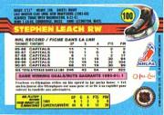 1991-92 O-Pee-Chee #100 Stephen Leach back image