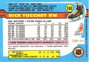 1991-92 O-Pee-Chee #160 Rick Tocchet back image