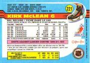 1991-92 O-Pee-Chee #221 Kirk McLean back image