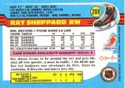 1991-92 O-Pee-Chee #289 Ray Sheppard back image