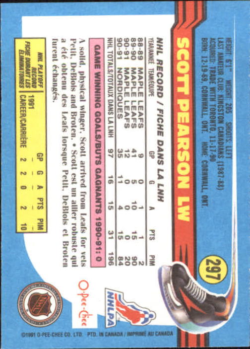 B2631- 1991-92 O-Pee-Chee Hk Cards 251-500 +Rookies -You Pick- 15+ FREE US SHIP - Picture 91 of 495