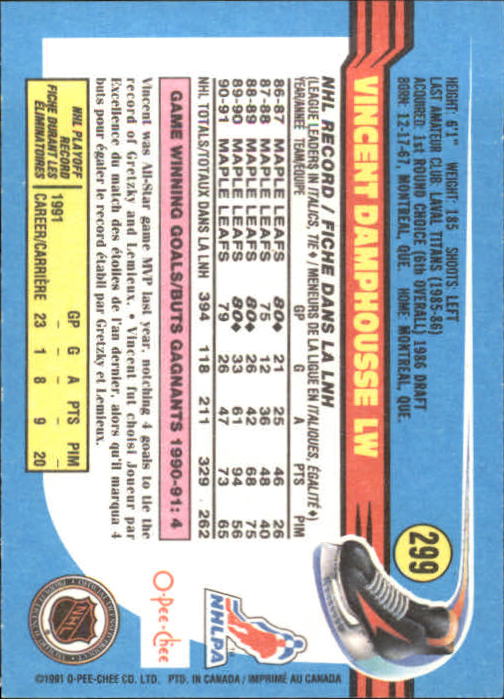 B2631- 1991-92 O-Pee-Chee Hk Cards 251-500 +Rookies -You Pick- 15+ FREE US SHIP - Picture 95 of 495