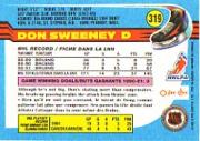 1991-92 O-Pee-Chee #319 Don Sweeney back image