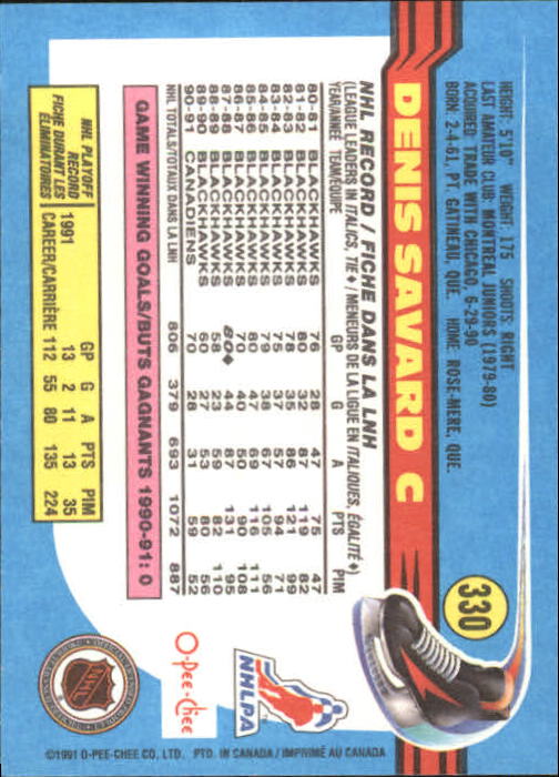 B2631- 1991-92 O-Pee-Chee Hk Cards 251-500 +Rookies -You Pick- 15+ FREE US SHIP - Picture 155 of 495