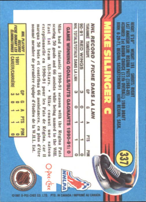 B2631- 1991-92 O-Pee-Chee Hk Cards 251-500 +Rookies -You Pick- 15+ FREE US SHIP - Picture 169 of 495