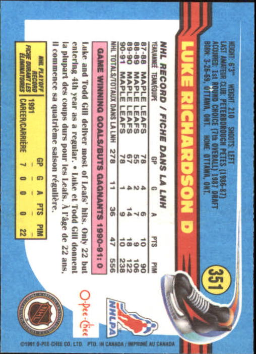 B2631- 1991-92 O-Pee-Chee Hk Cards 251-500 +Rookies -You Pick- 15+ FREE US SHIP - Picture 197 of 495