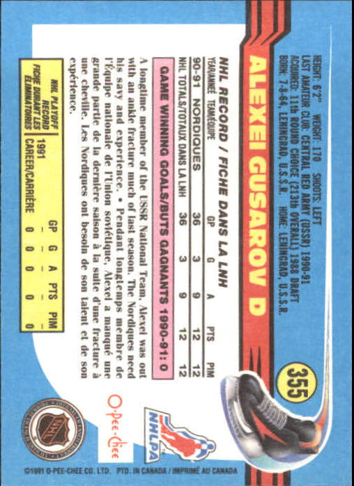 B2631- 1991-92 O-Pee-Chee Hk Cards 251-500 +Rookies -You Pick- 15+ FREE US SHIP - Picture 205 of 495