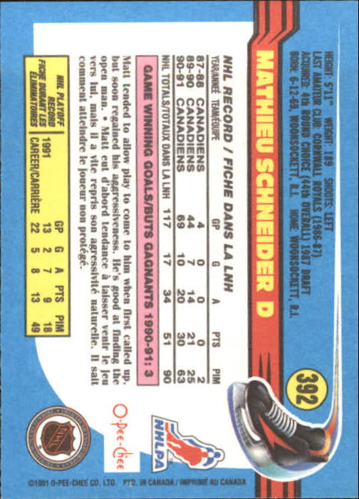 B2631- 1991-92 O-Pee-Chee Hk Cards 251-500 +Rookies -You Pick- 15+ FREE US SHIP - Picture 279 of 495