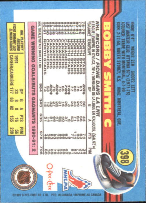 B2631- 1991-92 O-Pee-Chee Hk Cards 251-500 +Rookies -You Pick- 15+ FREE US SHIP - Picture 291 of 495