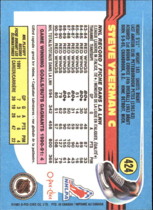 B2631- 1991-92 O-Pee-Chee Hk Cards 251-500 +Rookies -You Pick- 15+ FREE US SHIP - Picture 343 of 495