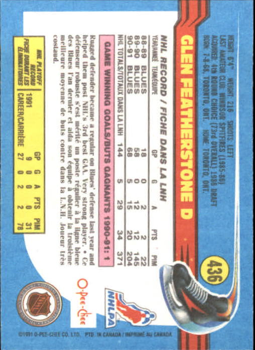 B2631- 1991-92 O-Pee-Chee Hk Cards 251-500 +Rookies -You Pick- 15+ FREE US SHIP - Picture 367 of 495