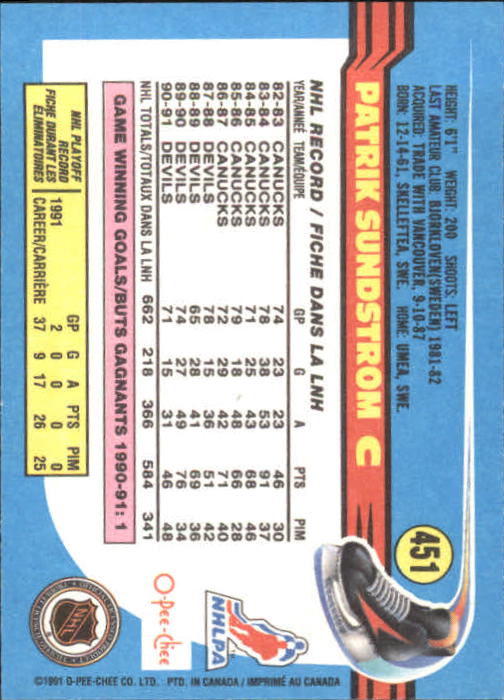 B2631- 1991-92 O-Pee-Chee Hk Cards 251-500 +Rookies -You Pick- 15+ FREE US SHIP - Picture 397 of 495