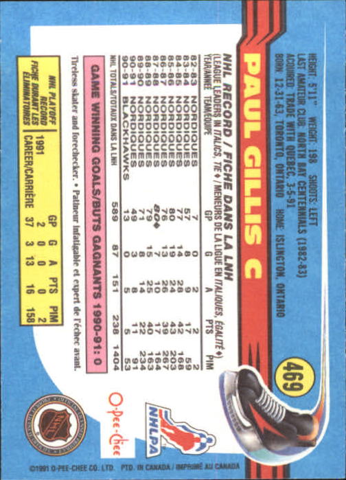 B2631- 1991-92 O-Pee-Chee Hk Cards 251-500 +Rookies -You Pick- 15+ FREE US SHIP - Picture 433 of 495