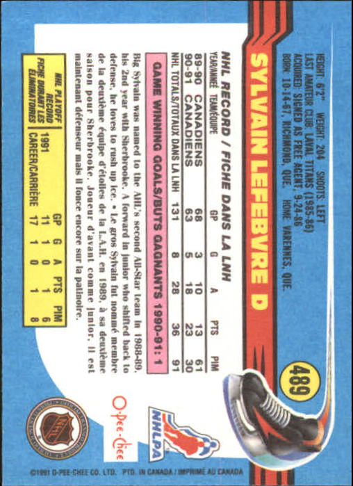 B2631- 1991-92 O-Pee-Chee Hk Cards 251-500 +Rookies -You Pick- 15+ FREE US SHIP - Picture 473 of 495