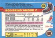 1991-92 O-Pee-Chee #490 Rod Brind'Amour back image