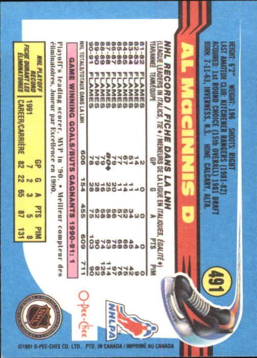 B2631- 1991-92 O-Pee-Chee Hk Cards 251-500 +Rookies -You Pick- 15+ FREE US SHIP - Picture 477 of 495