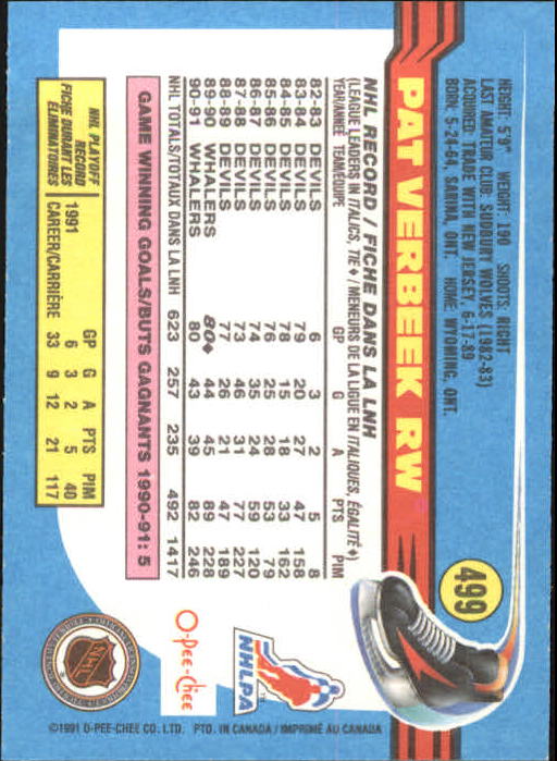 B2631- 1991-92 O-Pee-Chee Hk Cards 251-500 +Rookies -You Pick- 15+ FREE US SHIP - Picture 493 of 495