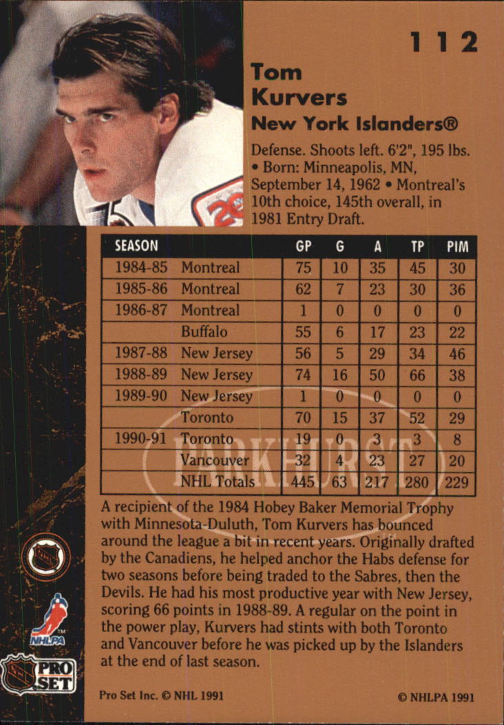 A8297- 1991-92 Parkhurst Hk Card #s 1-250 +Rookies -You Pick- 15+ FREE US SHIP - Picture 202 of 422