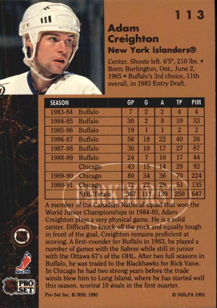 A8297- 1991-92 Parkhurst Hk Card #s 1-250 +Rookies -You Pick- 15+ FREE US SHIP - Picture 204 of 422
