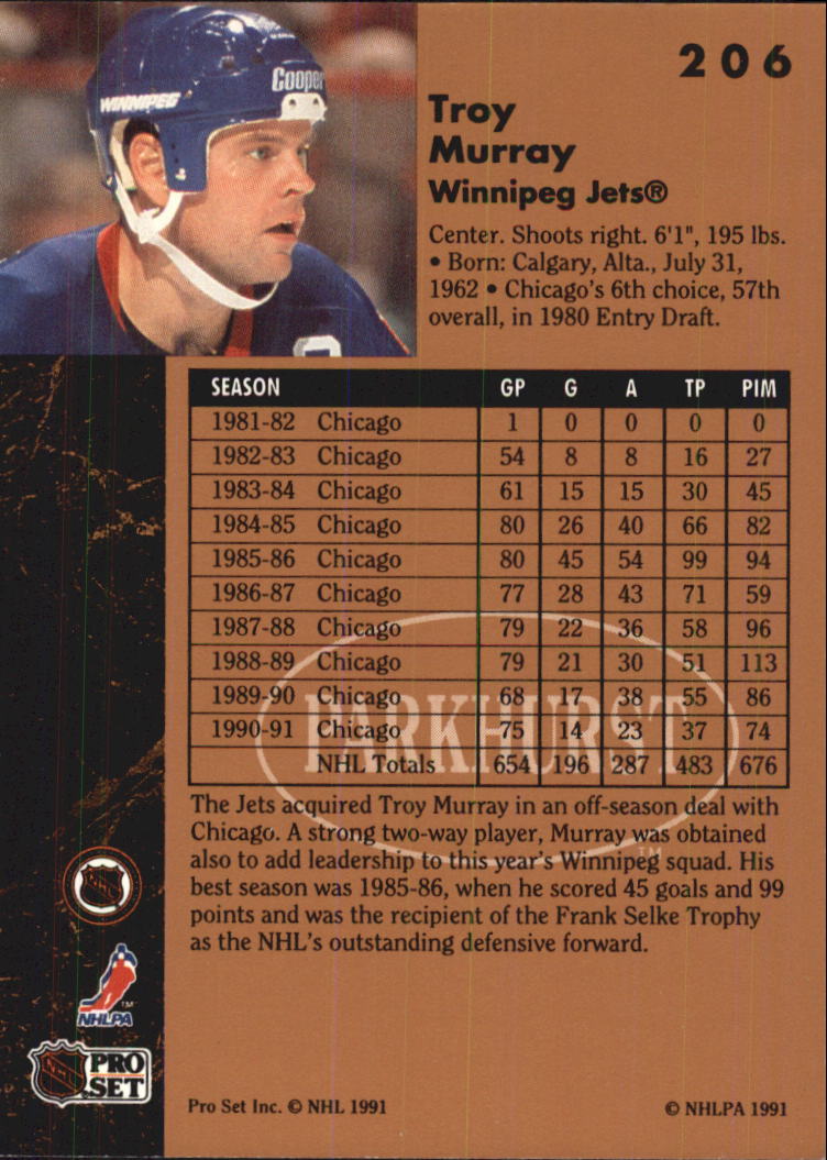 A8297- 1991-92 Parkhurst Hk Card #s 1-250 +Rookies -You Pick- 15+ FREE US SHIP - Picture 380 of 422