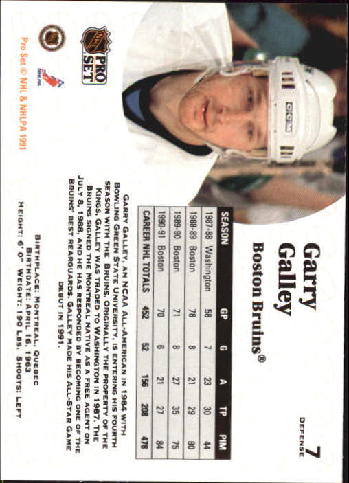 1991-92 Pro Set #7 Garry Galley back image
