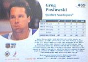 1991-92 Pro Set #469 Greg Paslawski back image