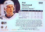 1991-92 Pro Set #559 Pat MacLeod RC back image