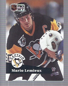 1991-92 Pro Set #581 Mario Lemieux CAP